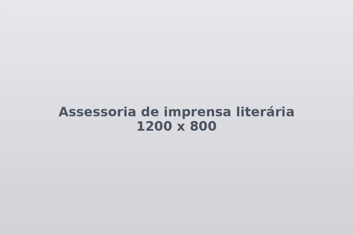Assessoria de imprensa literária para autores e livros